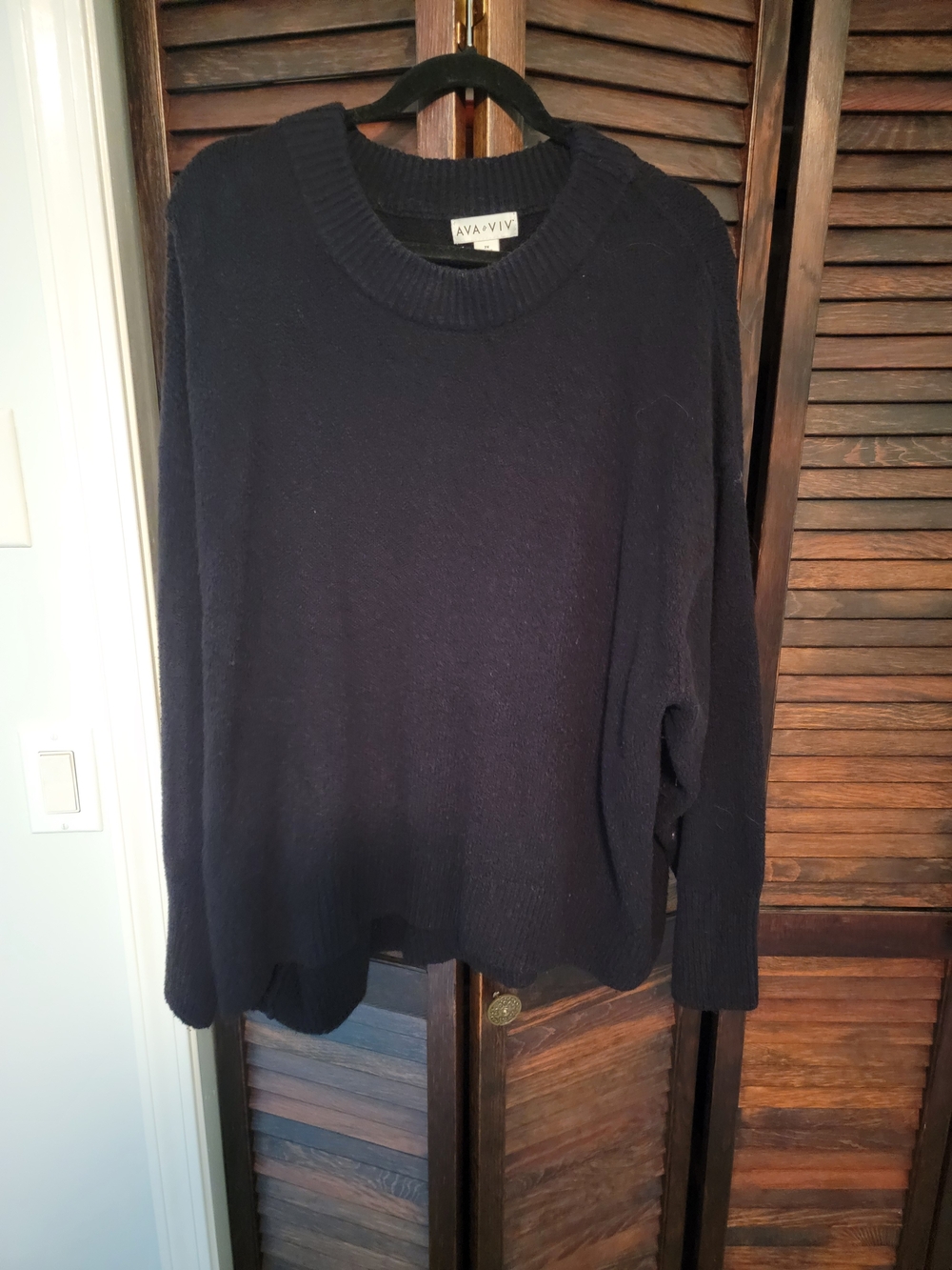Ava & Viv Dark Navy Crewneck Sweater